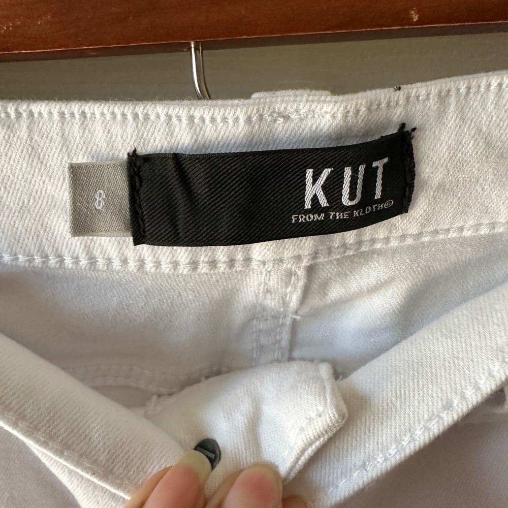 Kut from the Kloth Connie High Rise Ankle Super Skinny Jean‎ Size 8 Optic White - Picture 4 of 9